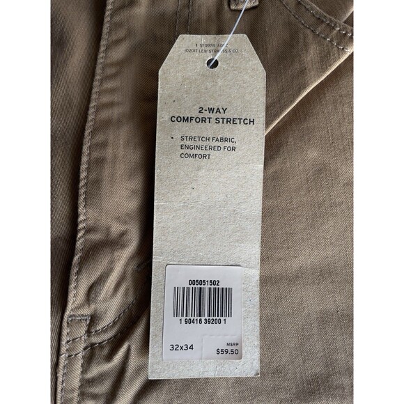 Levi's 505 Straight Fit Men’s W32 L34 2-Way Comfort Stretch Slub Twill Jeans - Picture 16 of 16